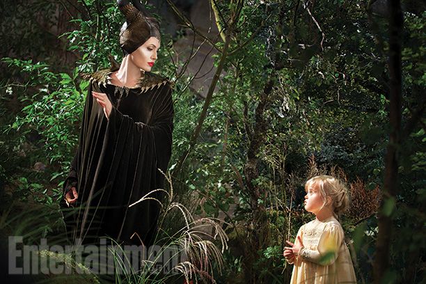 Angelina Jolie and her daughter in Disney's Maleficent