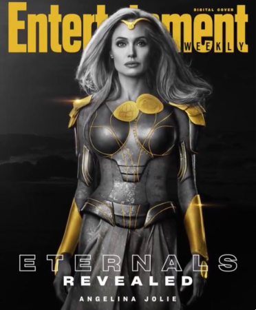 angelina jolie as her character from the eternals on the cover of EW