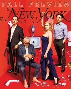 the cast of succession on new york magazine's fall tv preview issue