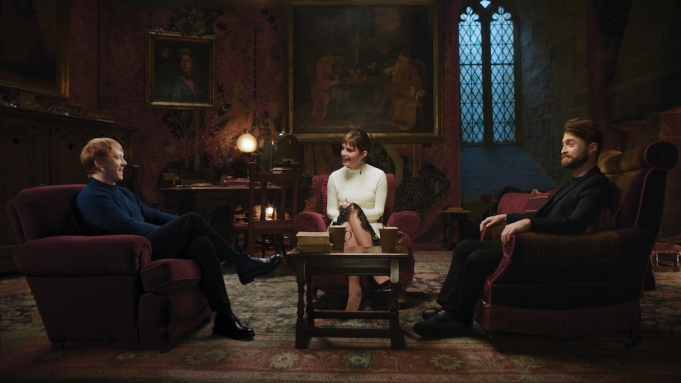 Daniel Radcliffe, Emma Watson, Rupert Grint in the Harry Potter reunion special