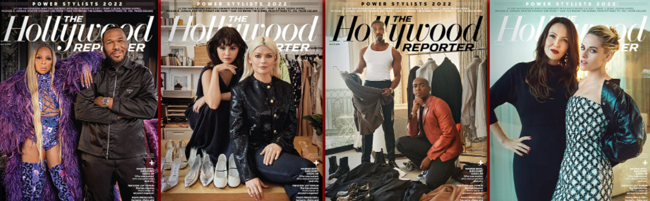 4 different covers of The Hollywood Reporter