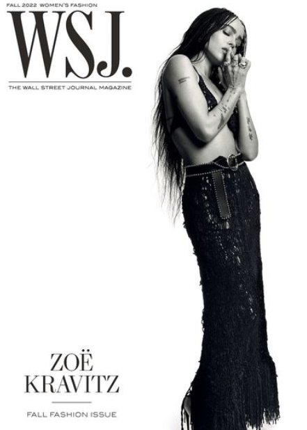 zoe kravitz on the cover of wsj magazine