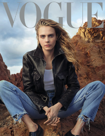 Cara Delevingne on the cover of vogue